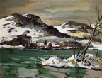 Winter Lake Scene