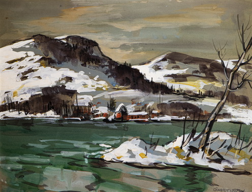 Winter Lake Scene